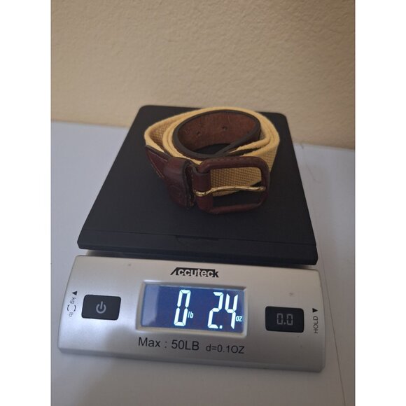 St. Johns Bay Genuine‎ Leather & Cotton Braided Belt Yellow Boys L 10/12 Preppy - Picture 7 of 7